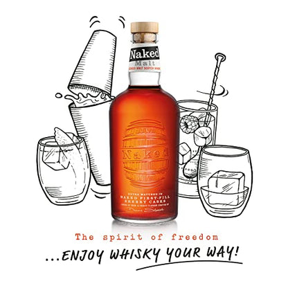 The Naked Malt | Blended Scotch Whisky | Rich and Fruity | Matured in First-Fill Oloroso Sherry Casks | 40 Percent ABV | 70 cl