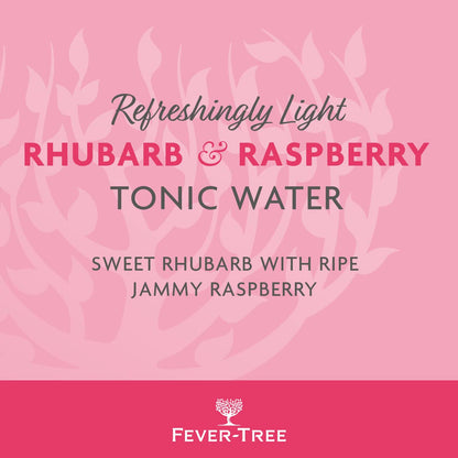 Fever-Tree Refreshingly Light Rhubarb & Raspberry Tonic Water 24 x 150ml cans