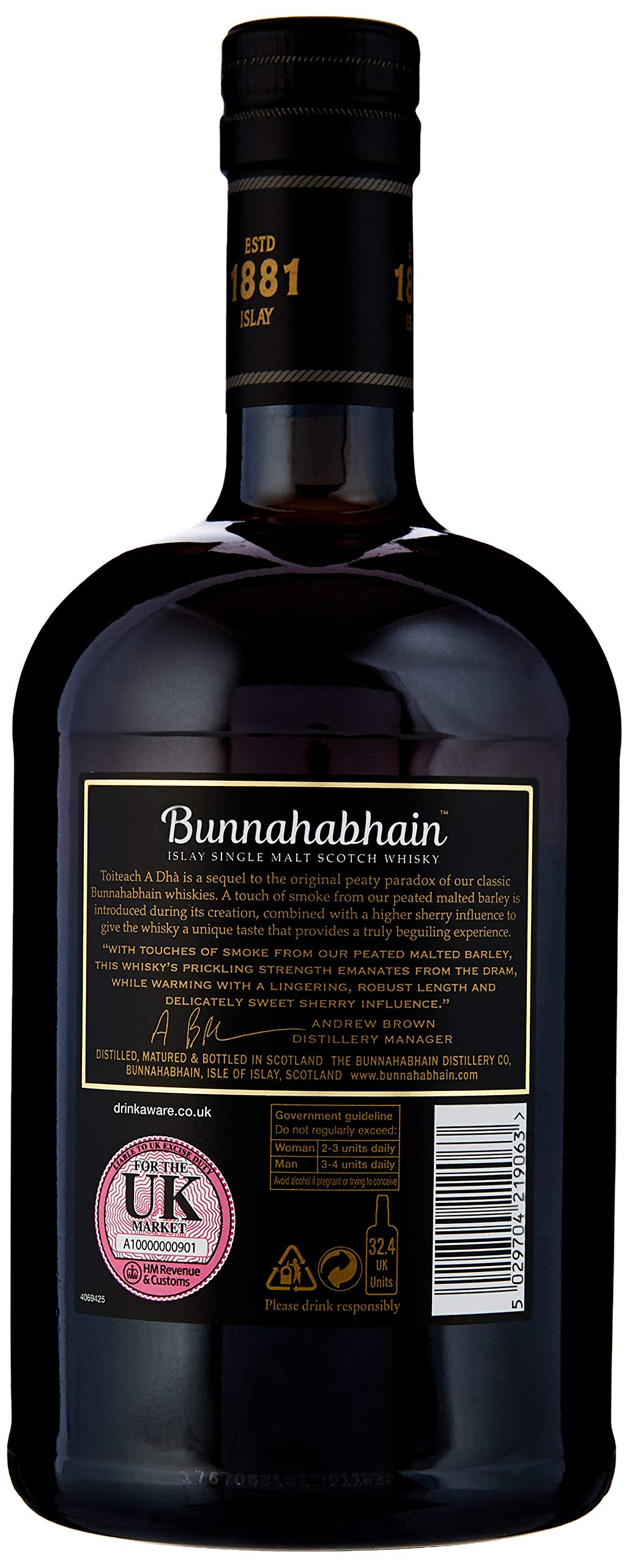 Bunnahabhain Stiuireadair Islay Single Malt Scotch Whisky 700 ml