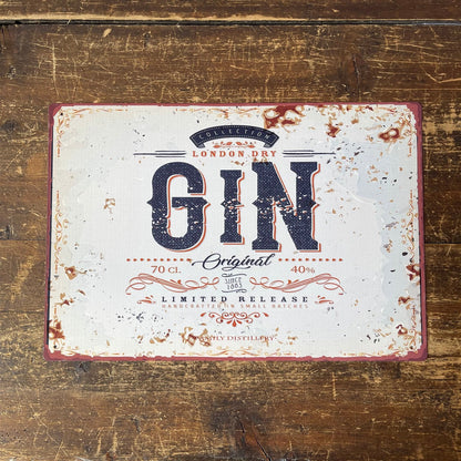 Vintage Metal Sign - Retro Advertising London Dry Gin-2