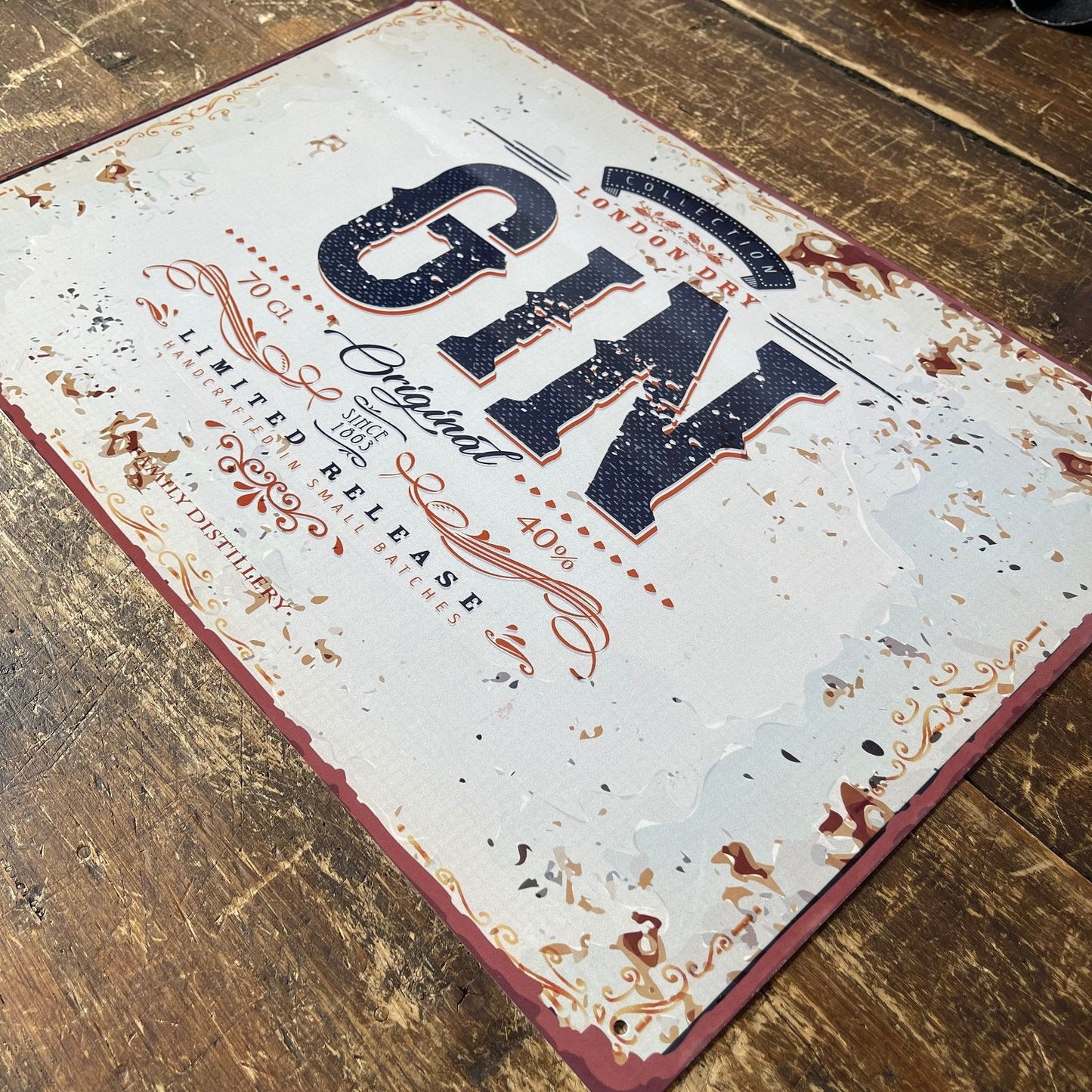 Vintage Metal Sign - Retro Advertising London Dry Gin-1